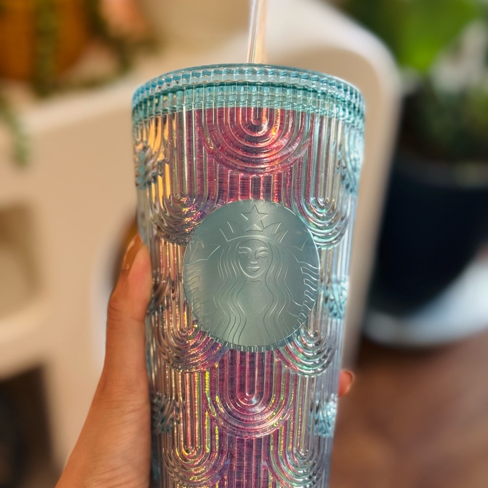 Starbucks Aqua Blue 16 oz Straw Tumbler